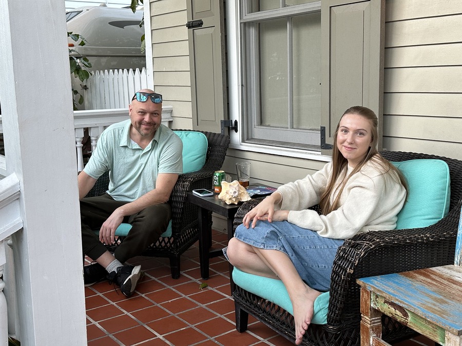Hanging out on the porch
